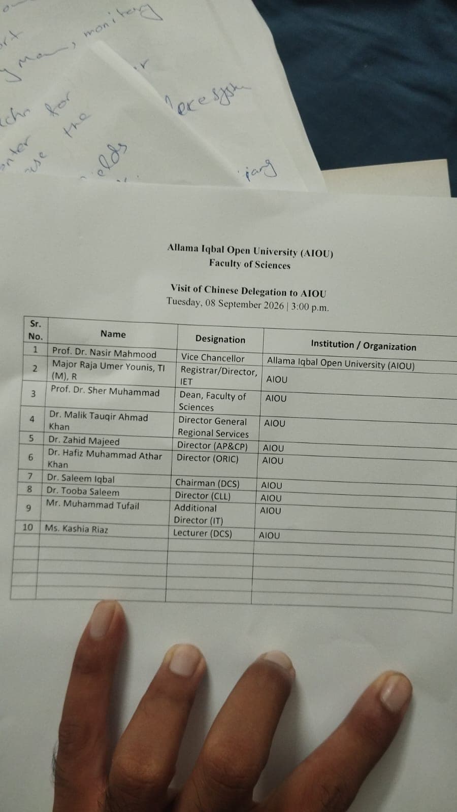 AIOU Visit — photograph 18 of 18